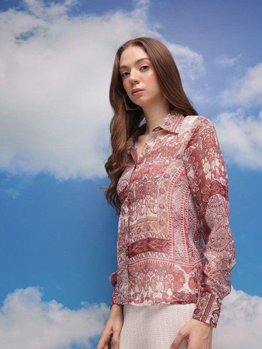 Women Floral Printed Casual Shirt