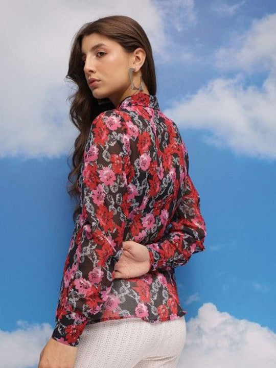 Women Floral Printed Casual Shirt