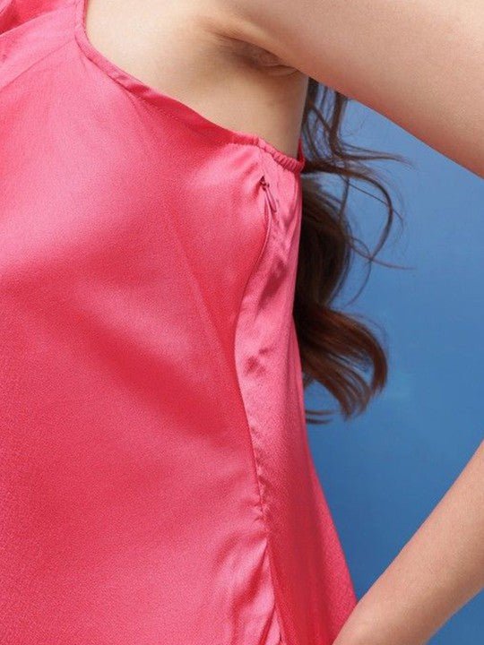 Shoulder Straps Satin Seath Dress - madhunistore