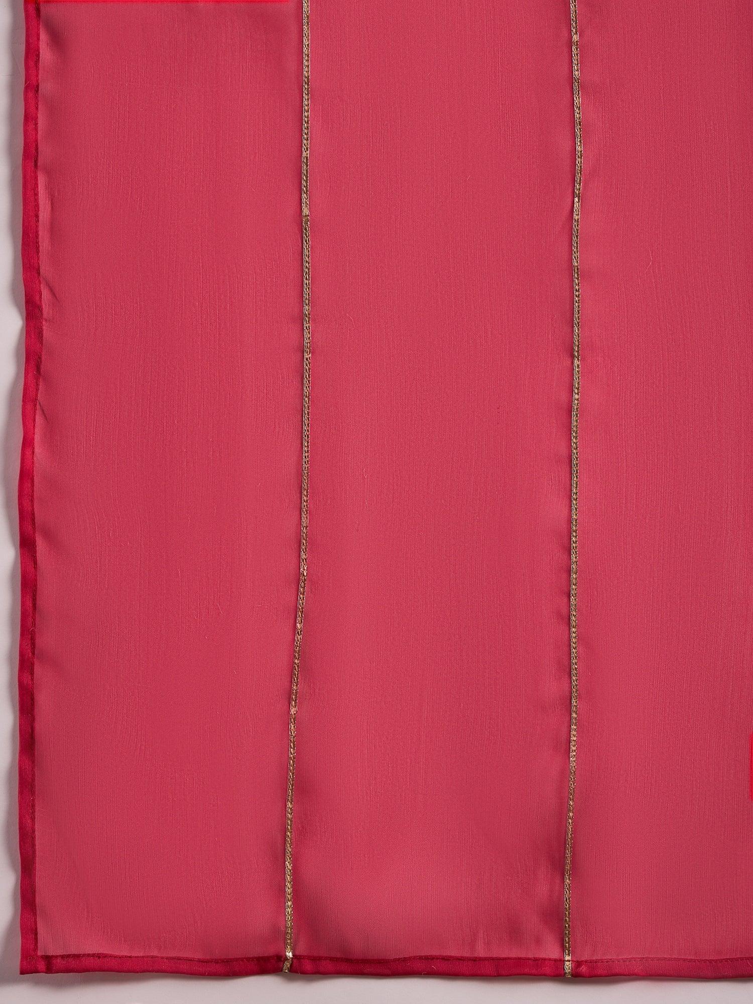 Women Anarkali Shape Printed Kurta with Palazzo & Dupatta - madhunistore