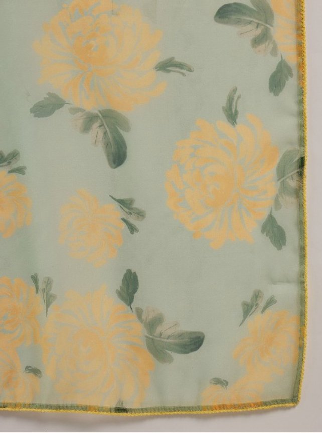 Women Floral Embroidered Regular Thread Work Kurta with Trousers & With Dupatta - madhunistore