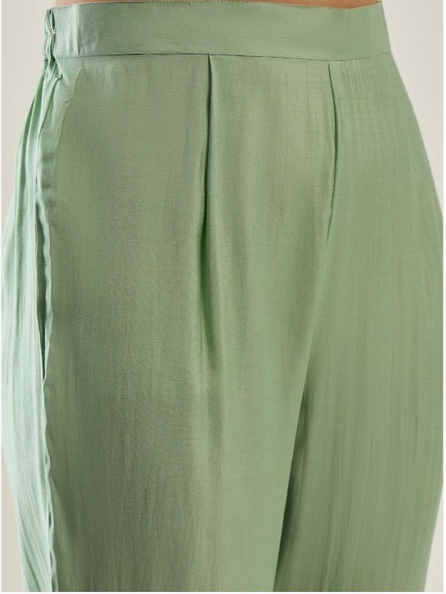 Women Floral Embroidered Regular Thread Work Kurta with Trousers & With Dupatta - madhunistore