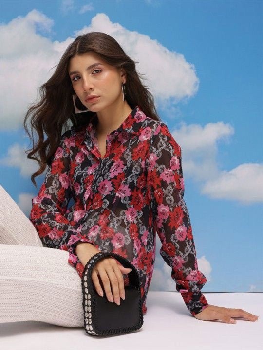 Women Floral Printed Casual Shirt - madhunistore
