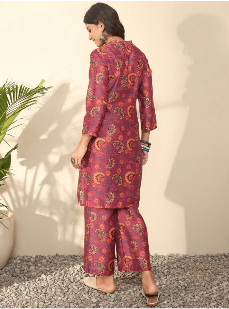 Women Floral Printed Regular Kurta with Palazzos - madhunistore