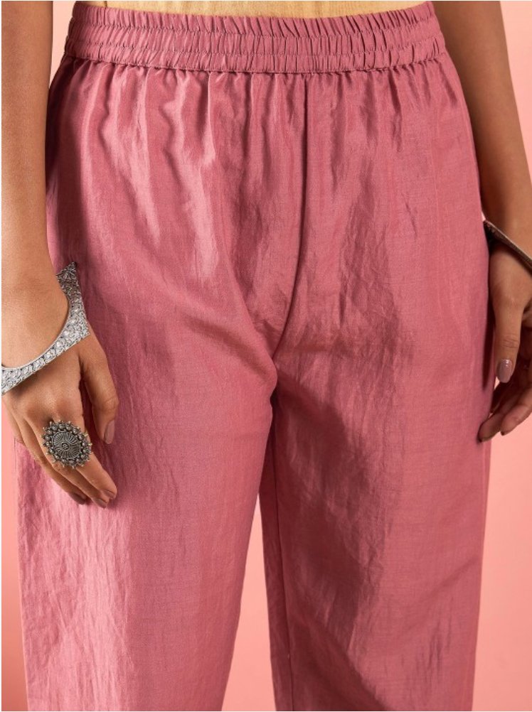 Women Floral Yoke Design Empire Thread Work Kurta with Trousers - madhunistore