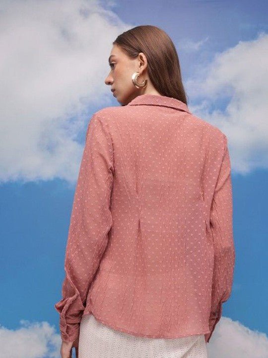 Women Solid Spread Collar Casual Shirt - madhunistore
