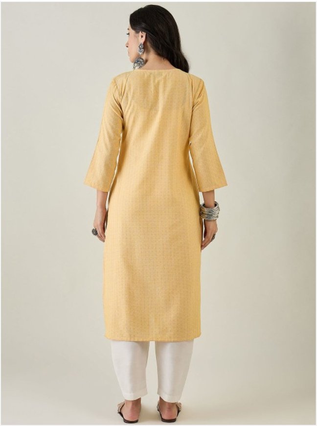 Women Striped Pleated Pure Cotton Kurta with Trousers - madhunistore